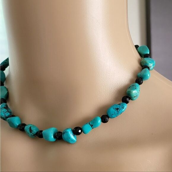 Del Sol Turquoise Nugget Necklace and Bracelet Set - Picture 2 of 8